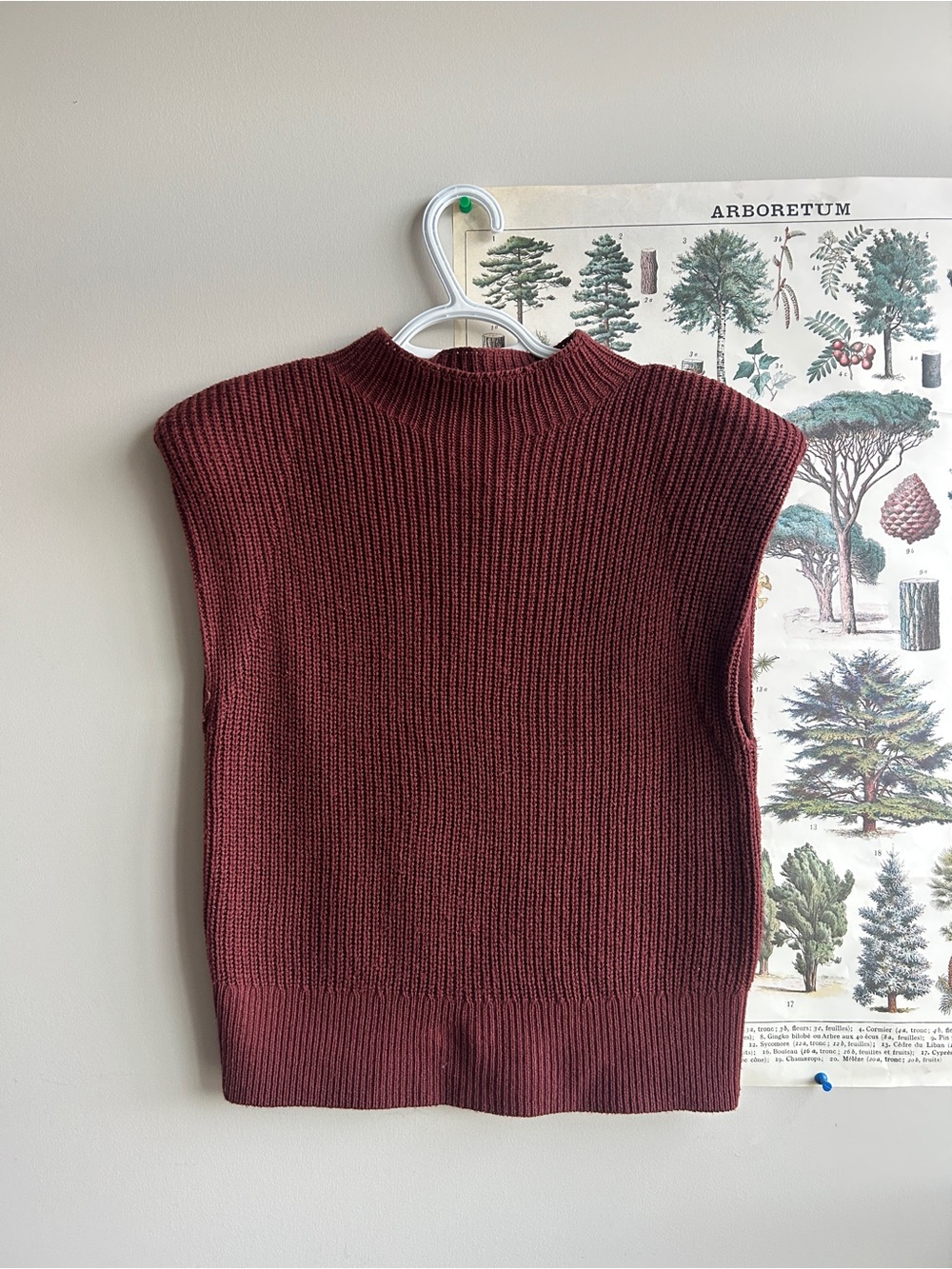Babaton Hazlitt Sweater Vest Burgundy XS -EUC